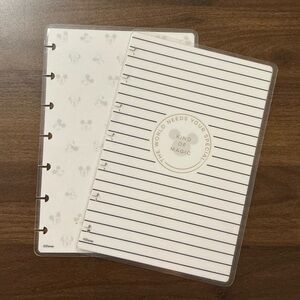 Disney Magic Striped Notebook - Black and White